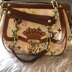 Louis Vuitton limited edition white monogram GRACIE shoulder bag